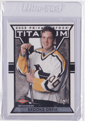 2002-03 Pacific Private Stock Titanium 0694/1475 Brooks Orpik #132 Rookie RC Pittsburgh